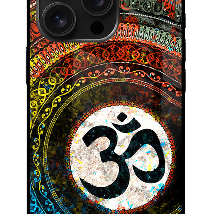 Om Cultural iPhone 16 Pro Glass Case Back Cover by Casekaro