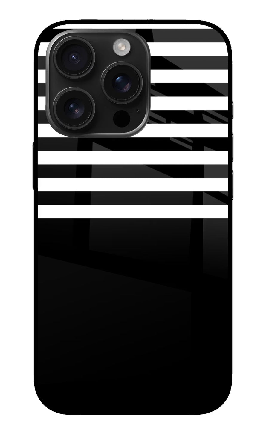 Black and White Print iPhone 16 Pro Back Cover, Metal case