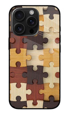 Wooden Puzzle iPhone 16 Pro Glass Case