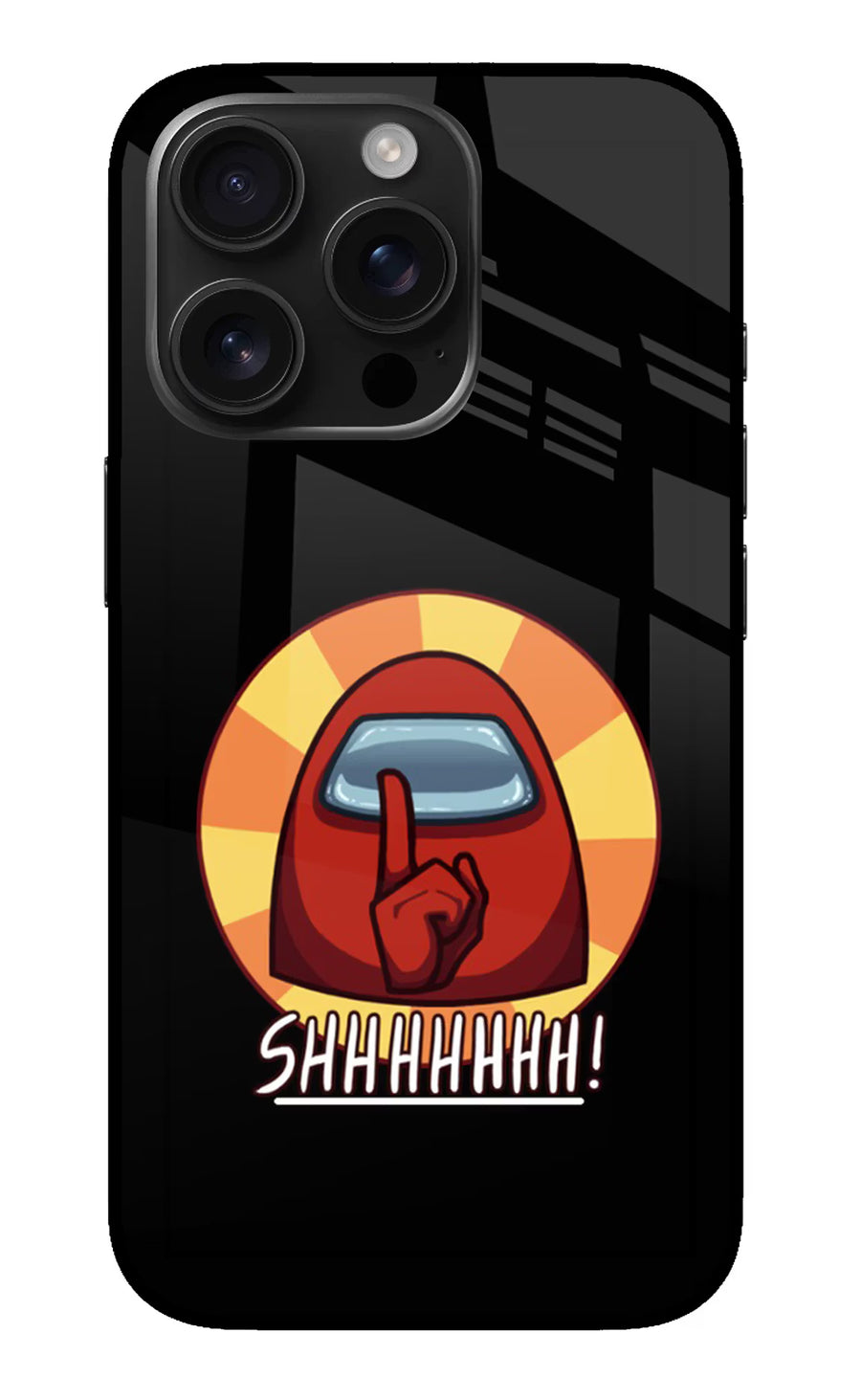 Among Us Shhh! iPhone 16 Pro Back Cover, Metal case