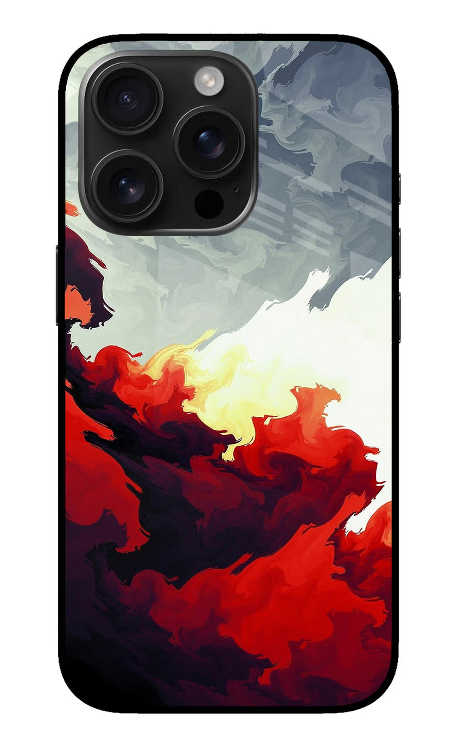 Fire Cloud iPhone 16 Pro Back Cover, Metal case
