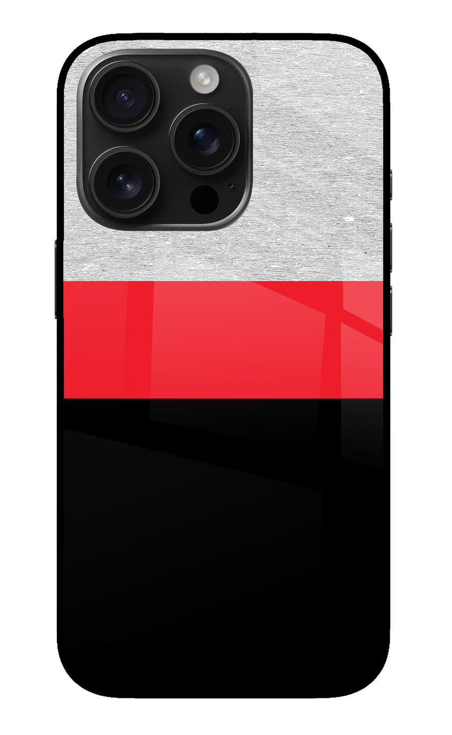 Tri Color Pattern iPhone 16 Pro Back Cover, Metal case
