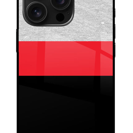 Tri Color Pattern iPhone 16 Pro Glass Case