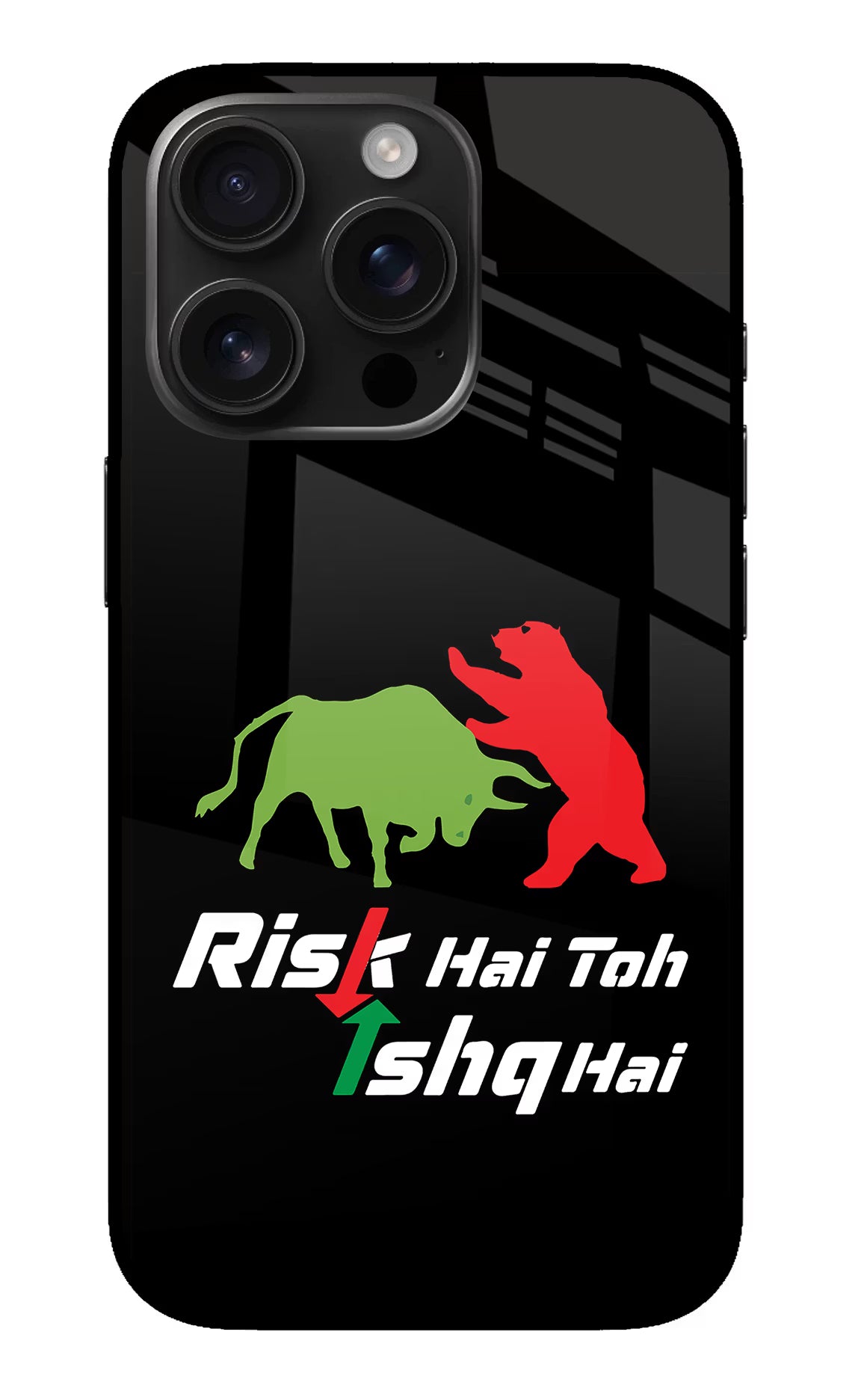 Risk Hai Toh Ishq Hai iPhone 16 Pro Glass Case Back Cover by Casekaro