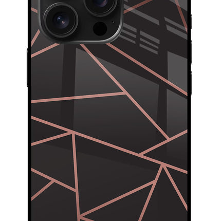 Geometric Pattern iPhone 16 Pro Glass Case Back Cover by Casekaro