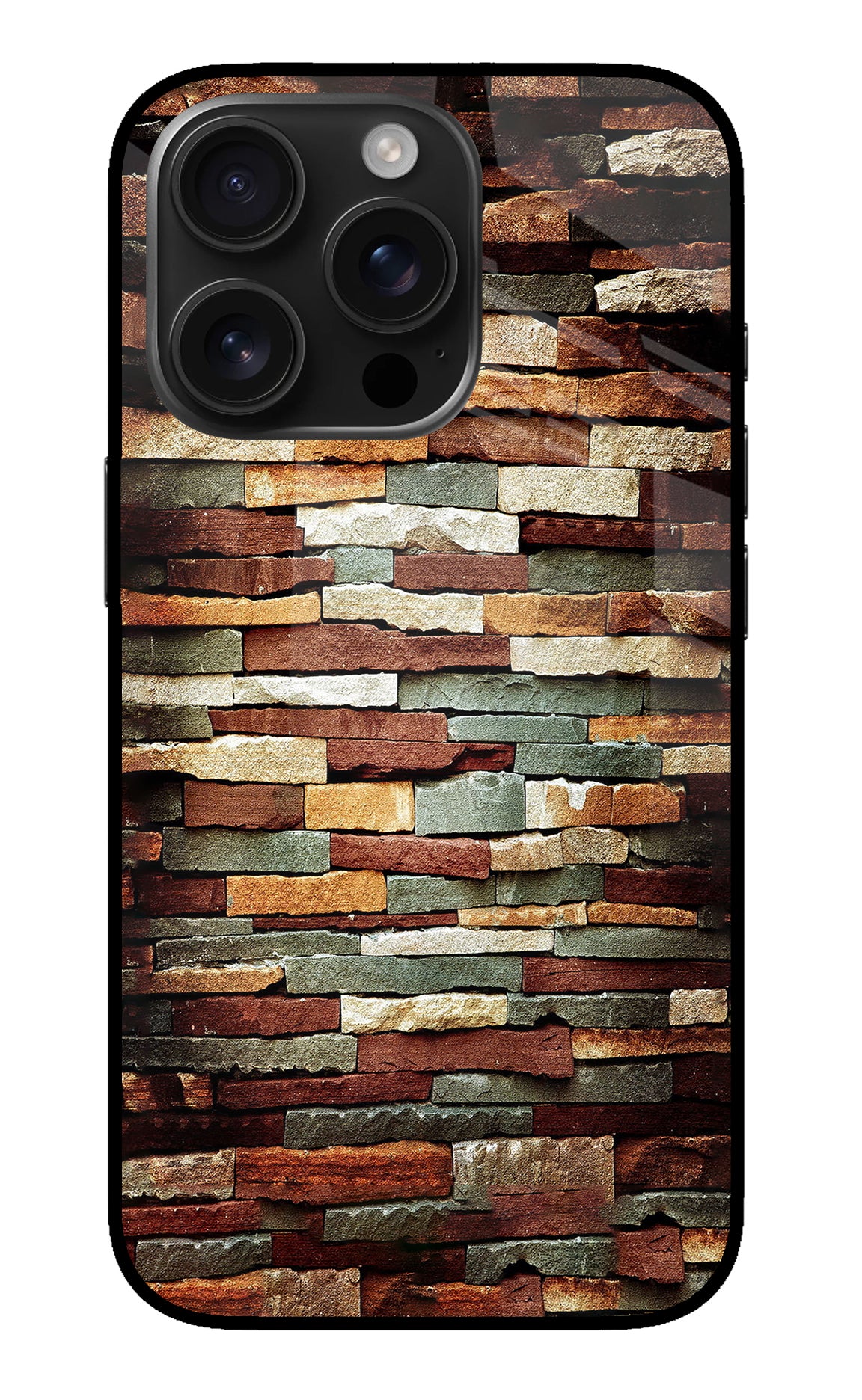 Bricks Pattern iPhone 16 Pro Glass Case