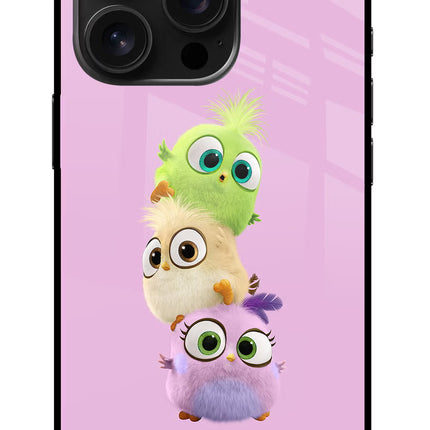 Cute Little Birds iPhone 16 Pro Glass Case