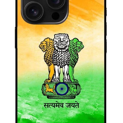 Satyamev Jayate Flag iPhone 16 Pro Glass Case