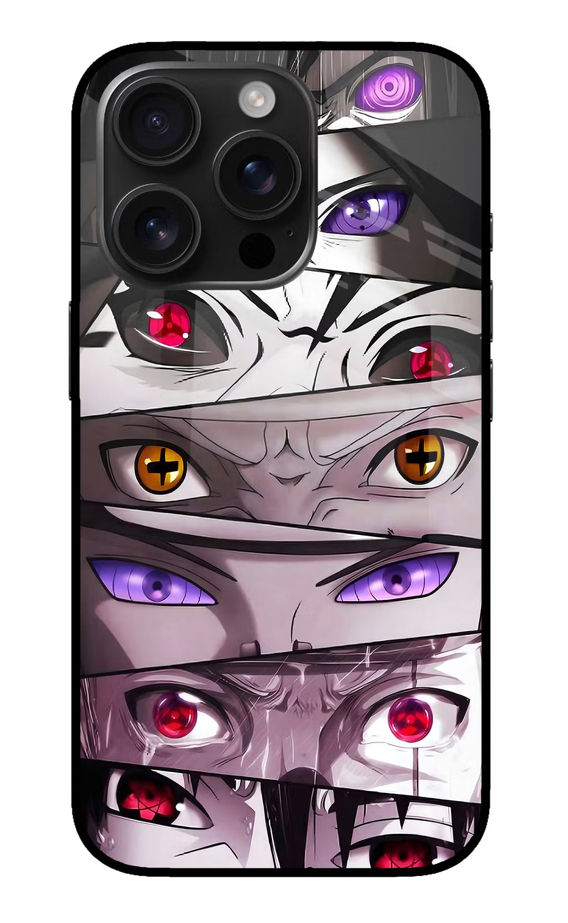 Naruto Anime iPhone 16 Pro Glass Case Back Cover by Casekaro