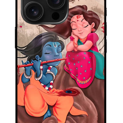 Radhe Krishna iPhone 16 Pro Glass Case