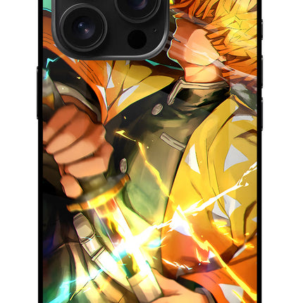 Demon Slayer iPhone 16 Pro Glass Case Back Cover by Casekaro