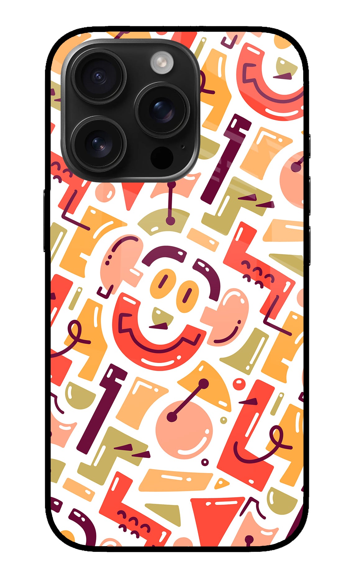 Doodle Pattern iPhone 16 Pro Back Cover