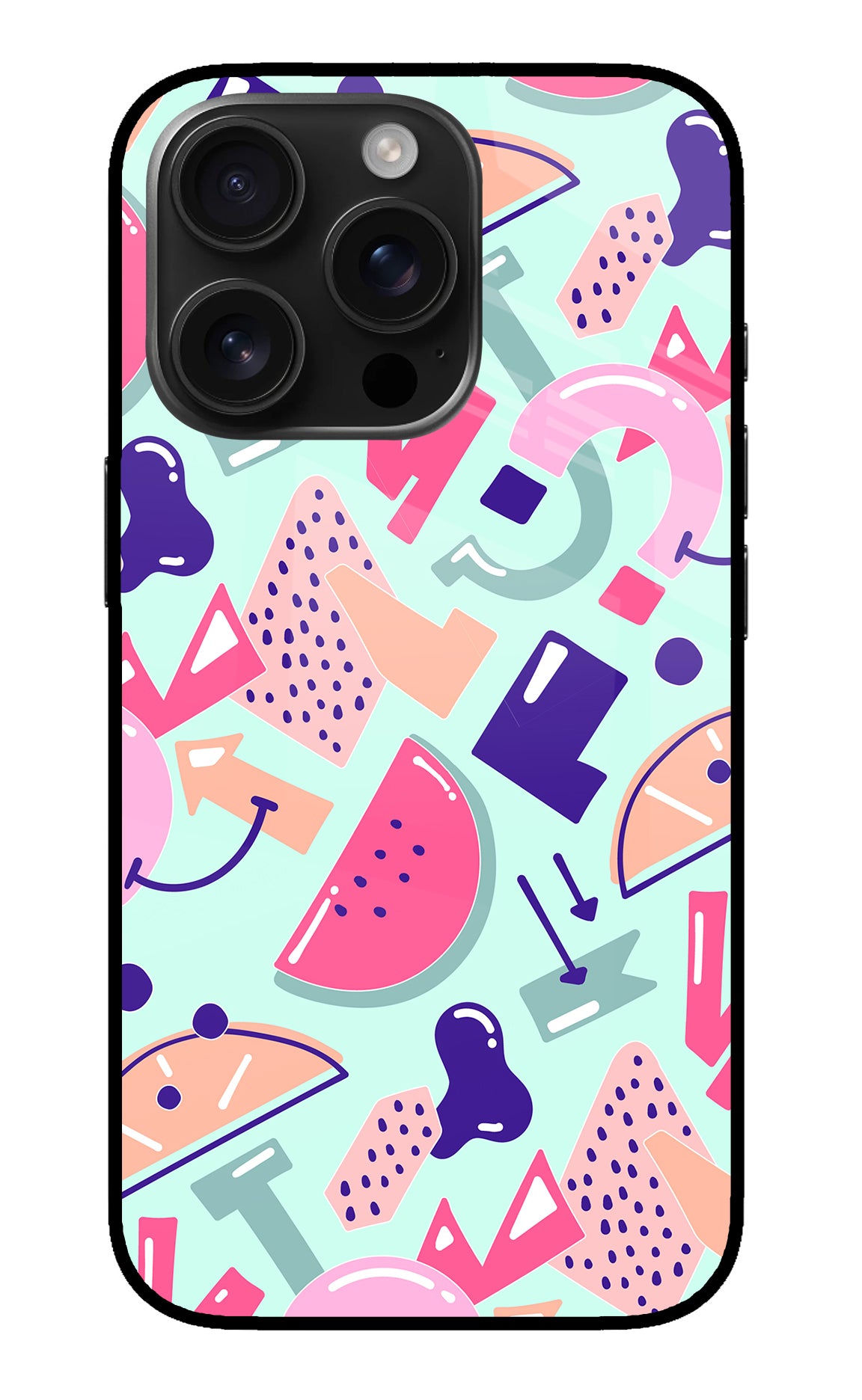 Doodle Pattern iPhone 16 Pro Back Cover