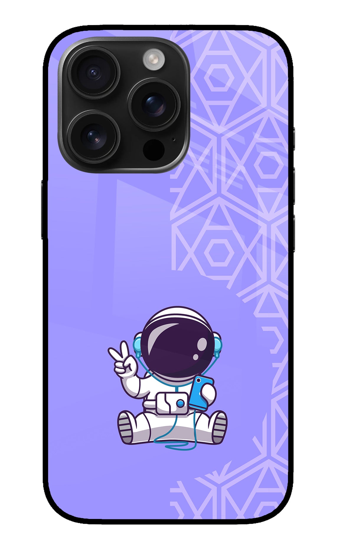 Cute Astronaut Chilling iPhone 16 Pro Back Cover