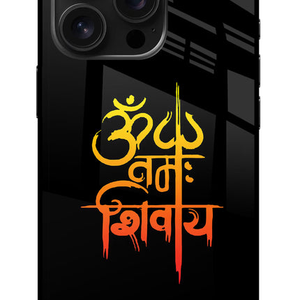Om Namah Shivay iPhone 16 Pro Glass Case Back Cover by Casekaro