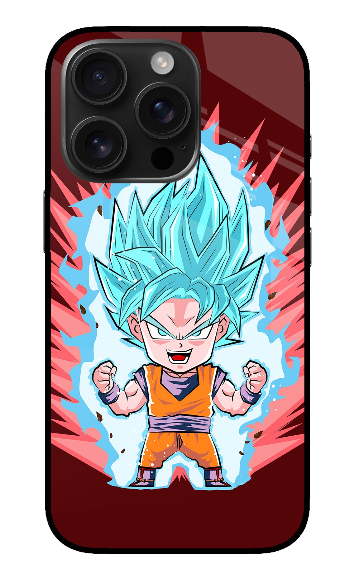 Goku Little iPhone 16 Pro Glass Case