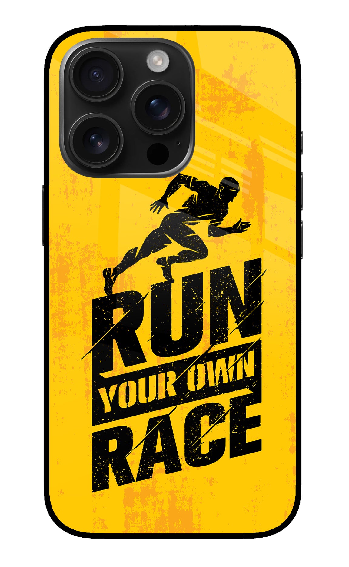 Run Your Own Race iPhone 16 Pro Glass Case