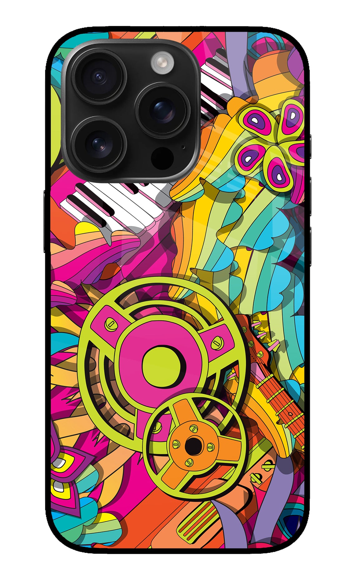 Music Doodle iPhone 16 Pro Back Cover