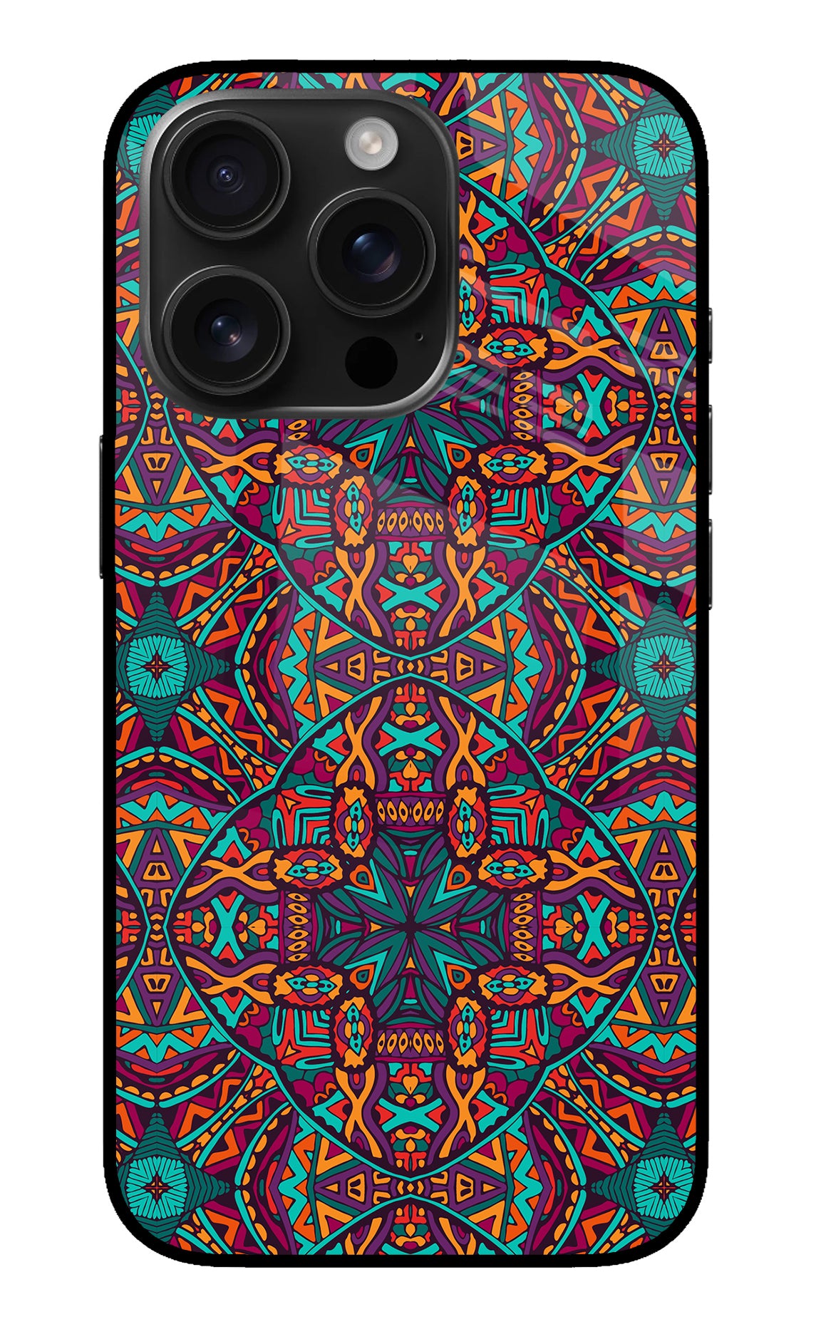 Colour Mandala iPhone 16 Pro Glass Case