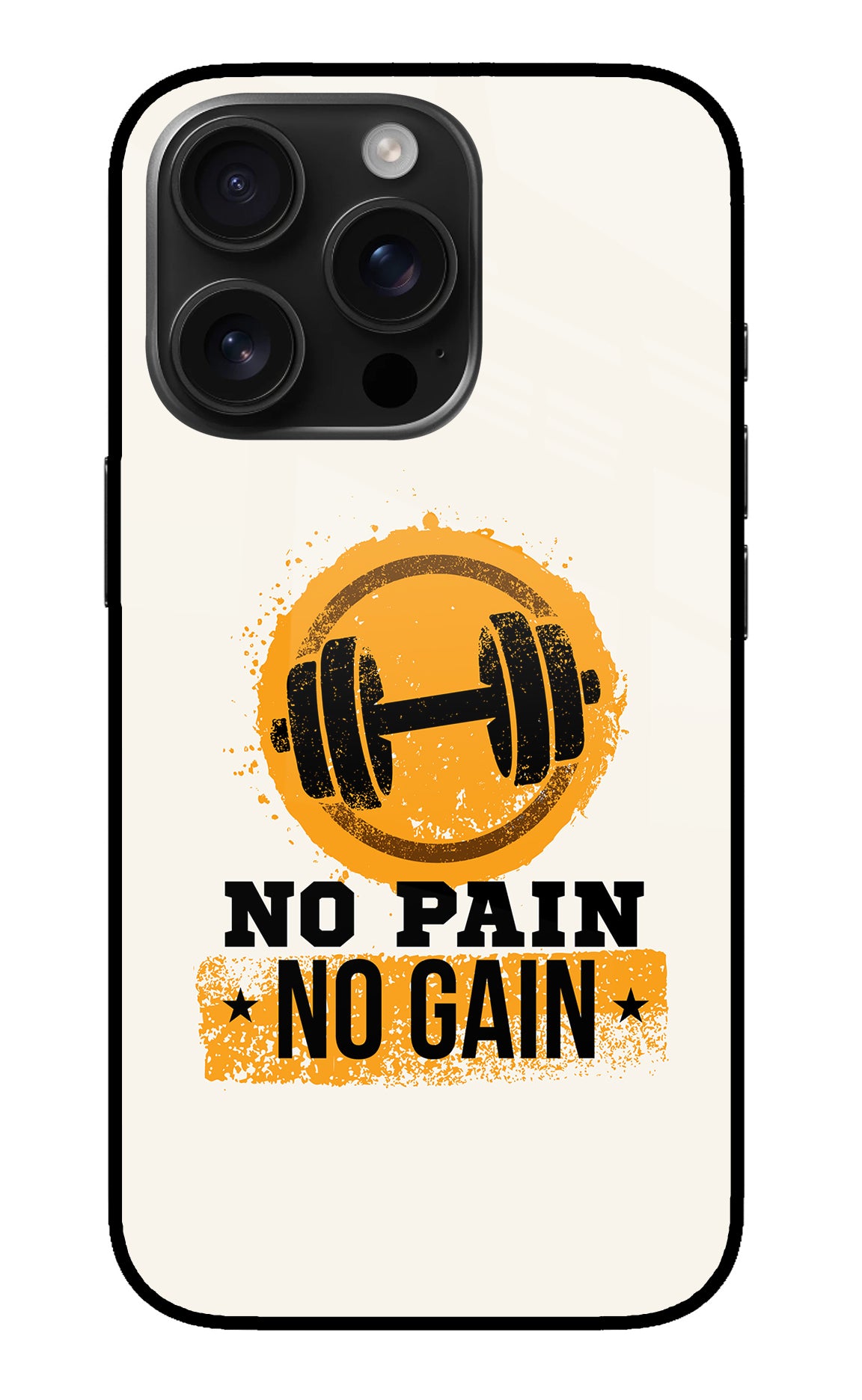 No Pain No Gain iPhone 16 Pro Back Cover