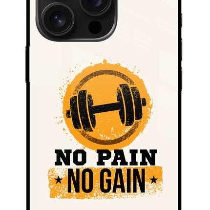 No Pain No Gain iPhone 16 Pro Glass Case