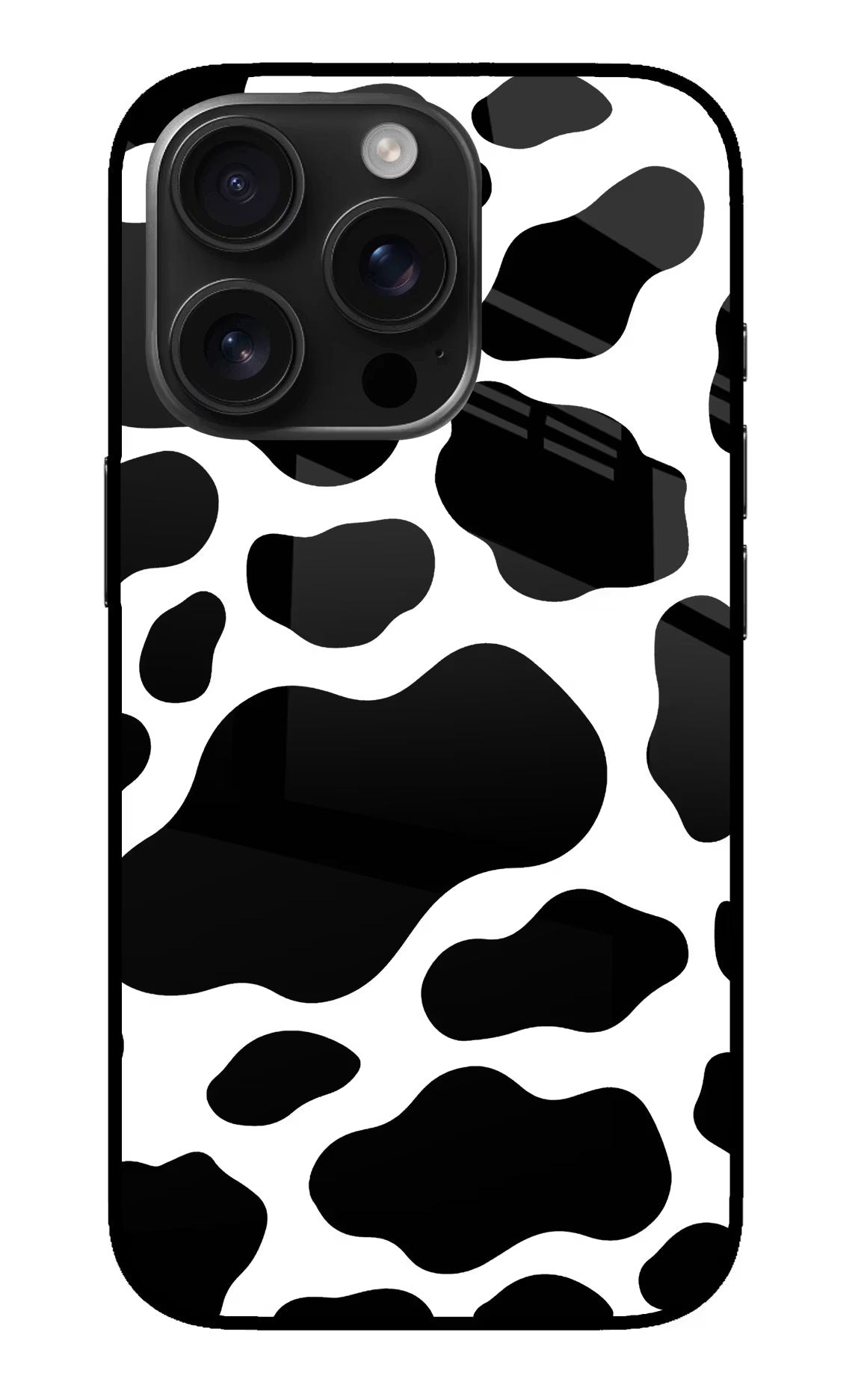 Cow Spots iPhone 16 Pro Glass Case Back Cover by Casekaro