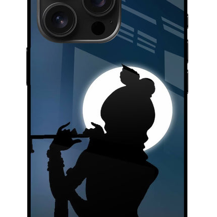 Shri Krishna Silhouette iPhone 16 Pro Glass Case