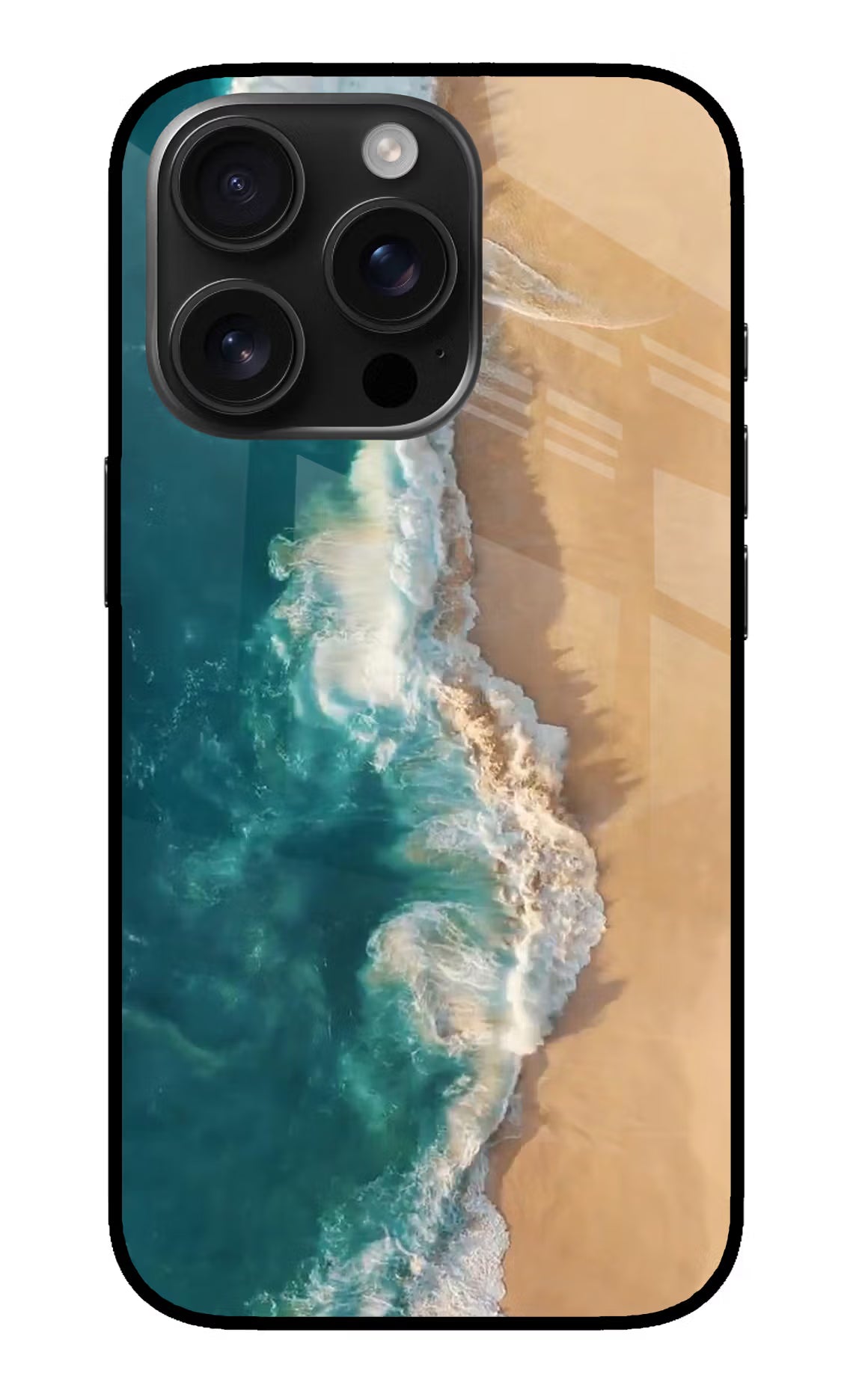 Ocean Beach iPhone 16 Pro Glass Case Back Cover by Casekaro