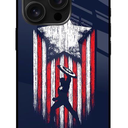 Captain America Marvel Art iPhone 16 Pro Glass Case