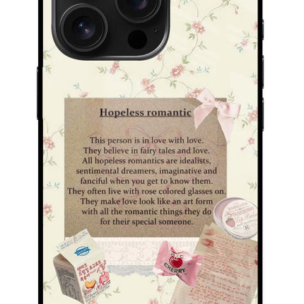 Hopeless Romantic iPhone 16 Pro Glass Case
