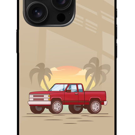 Desert Classic Drive iPhone 16 Pro Glass Case Back Cover by Casekaro
