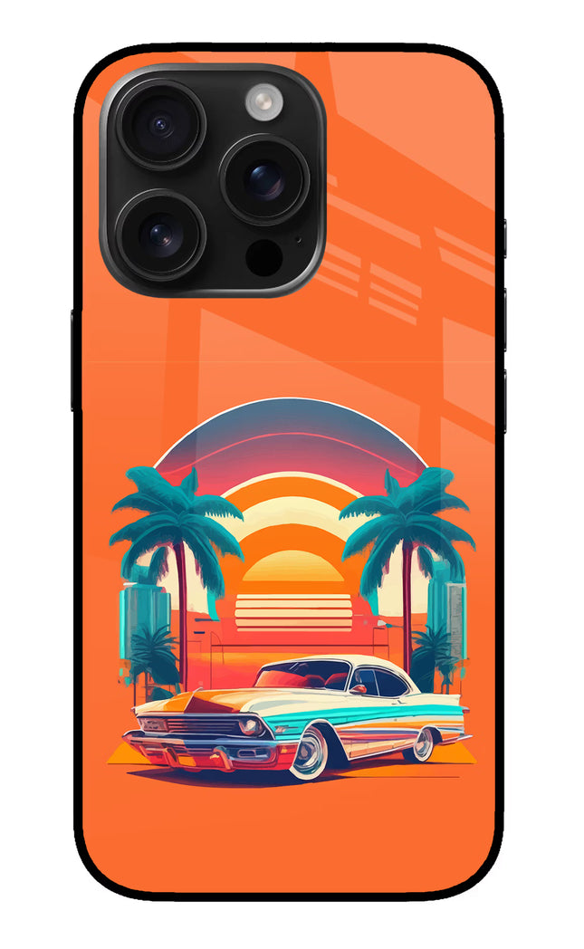 Palm Drive 80s iPhone 16 Pro Glass Case