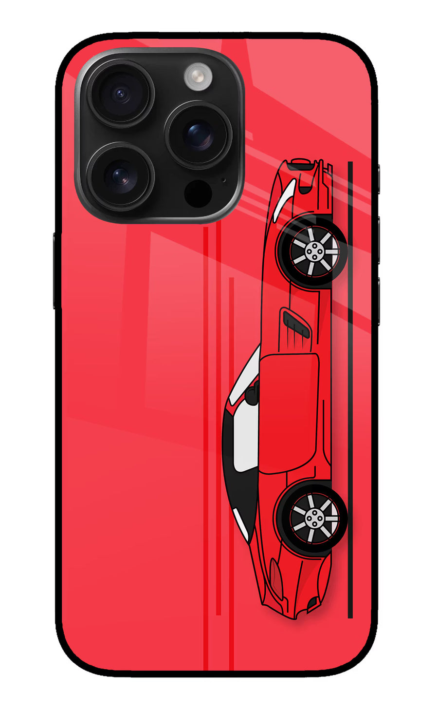 Red Velocity iPhone 16 Pro Back Cover, Metal case