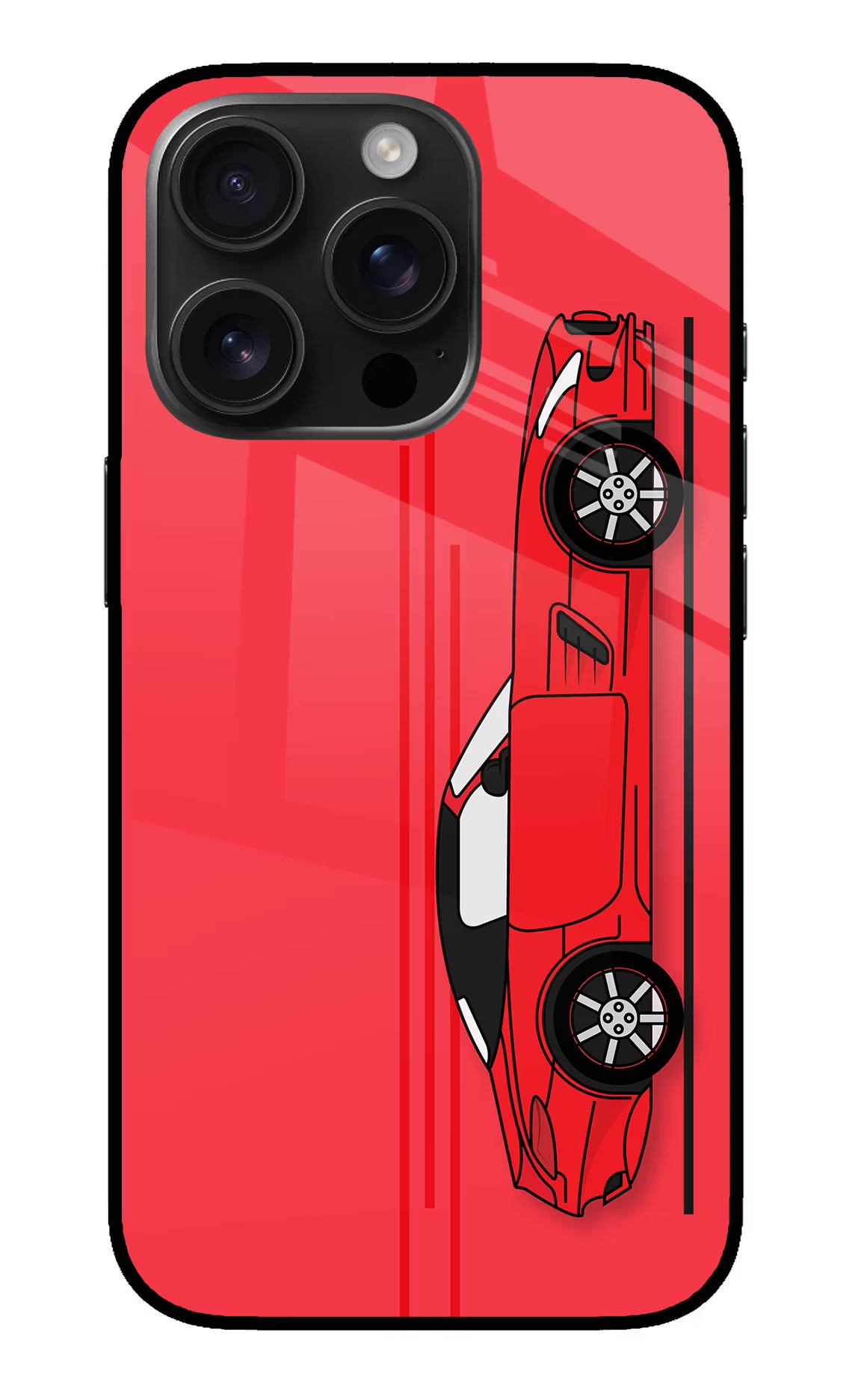 Red Velocity iPhone 16 Pro Glass Case