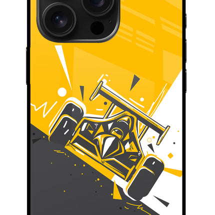 Track King iPhone 16 Pro Glass Case Back Cover by Casekaro