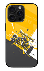 Track King iPhone 16 Pro Glass Case Back Cover by Casekaro