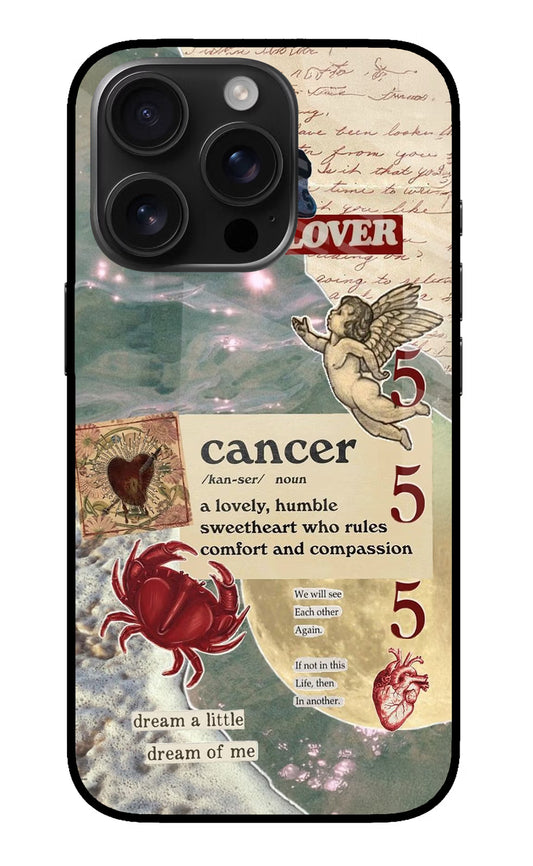 Cancer Zodiac iPhone 16 Pro Glass Case