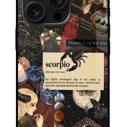 Scorpio Zodiac iPhone 16 Pro Glass Case
