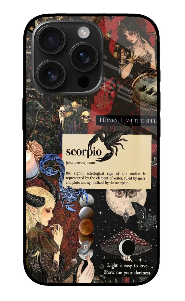 Scorpio Zodiac iPhone 16 Pro Glass Case
