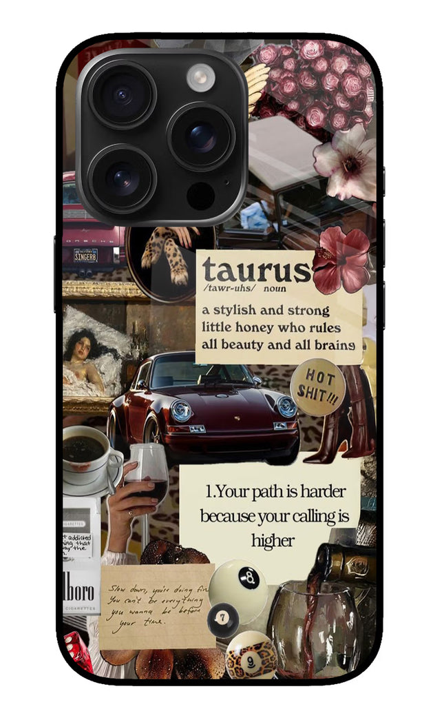 Taurus Zodiac iPhone 16 Pro Glass Case