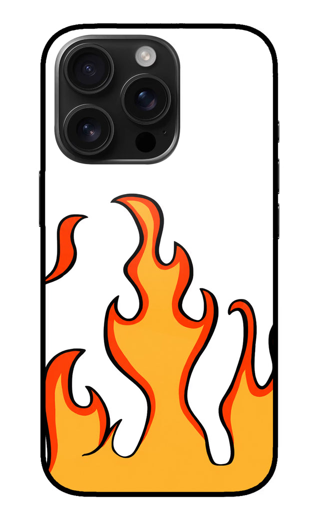Fired Up – White iPhone 16 Pro Glass Case