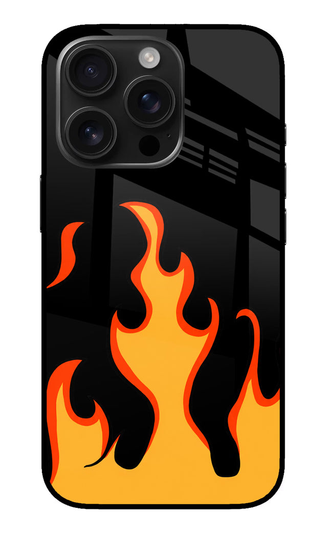 Fired Up – Black iPhone 16 Pro Glass Case