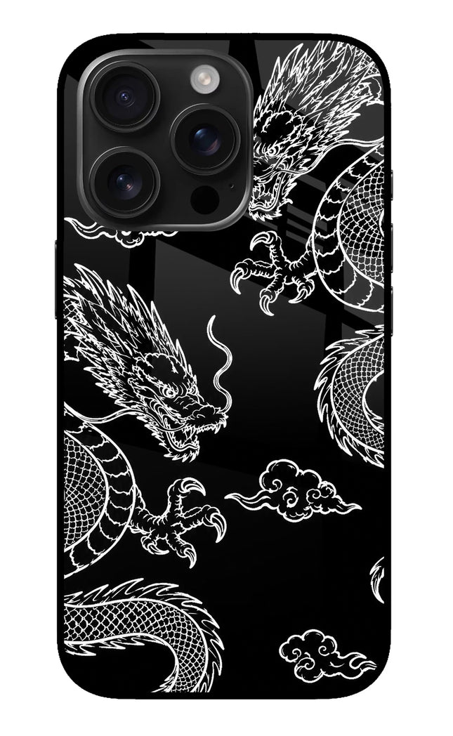 Twin Dragons iPhone 16 Pro Glass Case