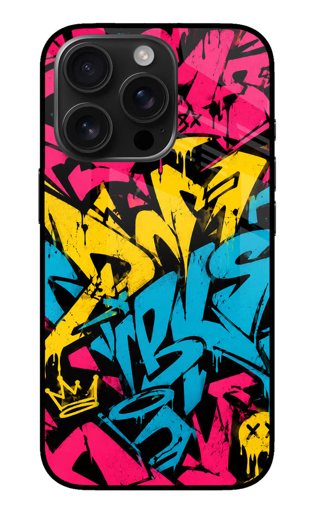 Graffiti Vibe iPhone 16 Pro Glass Case