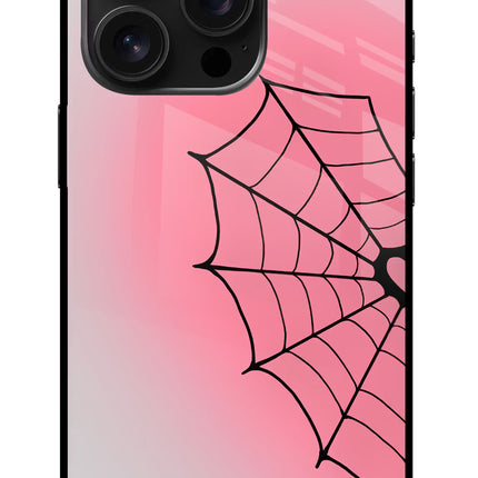 Pink Web iPhone 16 Pro Glass Case