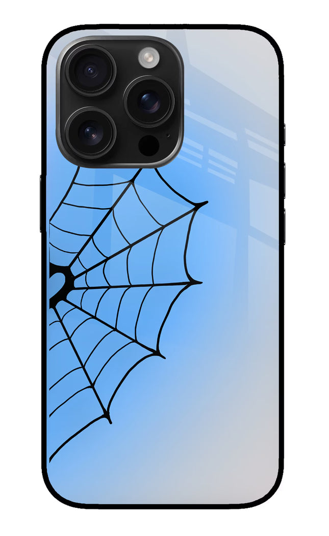 Blue Web iPhone 16 Pro Glass Case