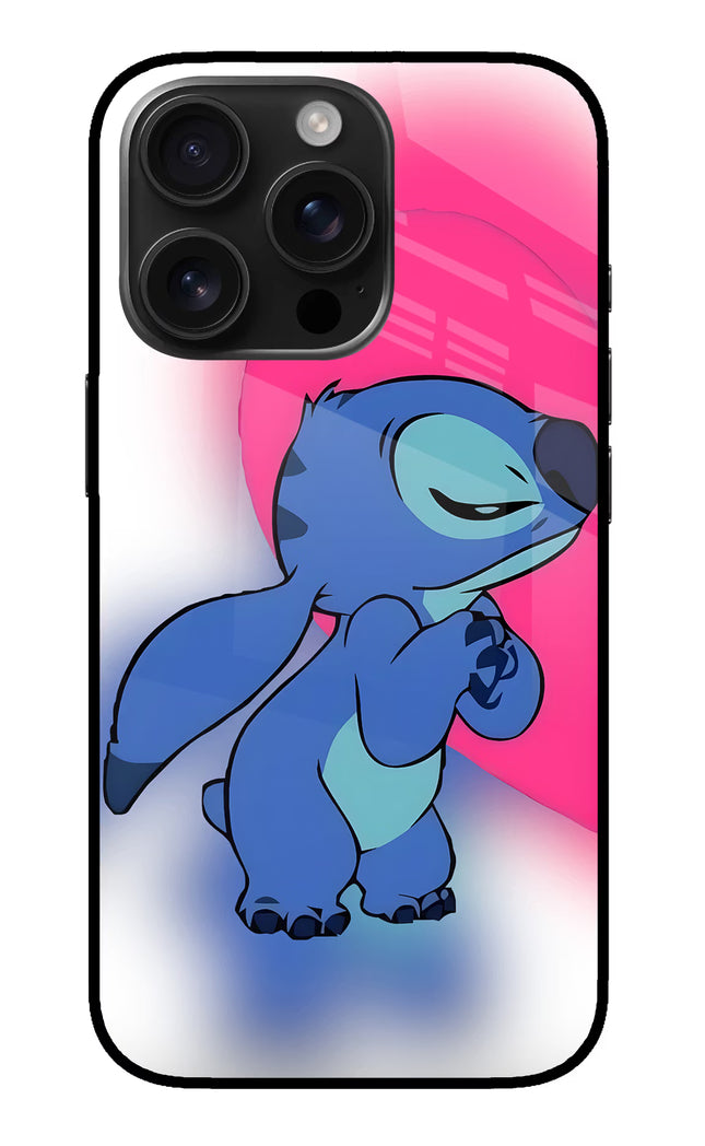 Stitch Hug iPhone 16 Pro Glass Case
