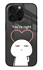 You're Right iPhone 16 Pro Glass Case