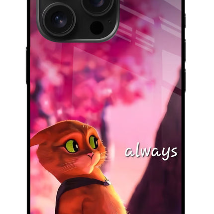 Always Cat iPhone 16 Pro Glass Case