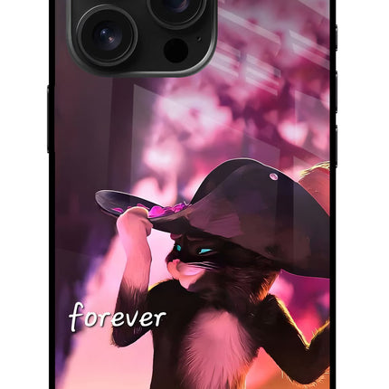 Forever Cat iPhone 16 Pro Glass Case